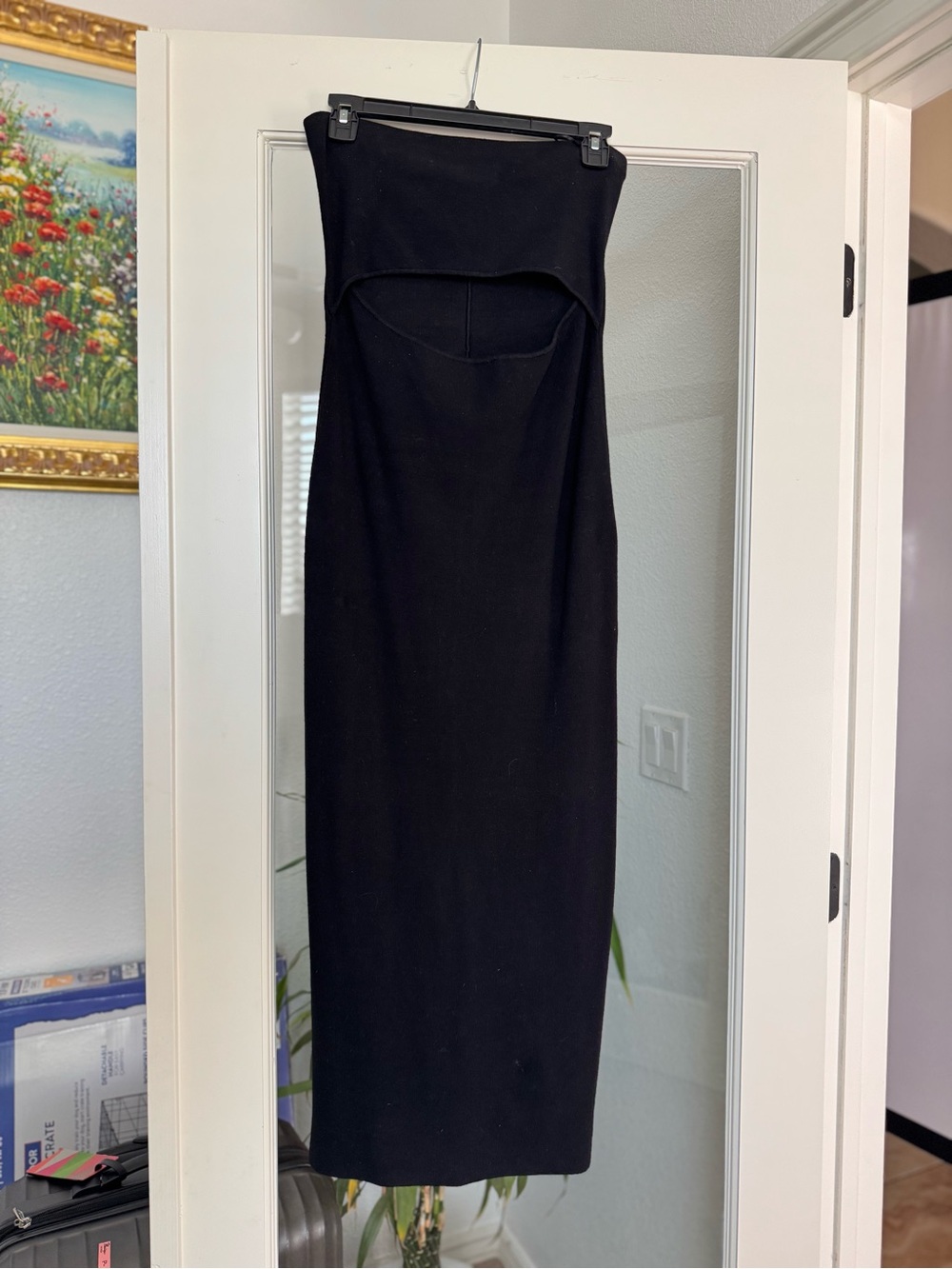 House of Harlow 1960 Black Strapless Midi Dress